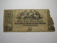 Load image into Gallery viewer, $5 1852 Sandusky City Ohio Obsolete Currency Note Bill -Ohio State Stock Bank