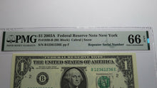 Load image into Gallery viewer, $1 2003 Repeater Serial Number Federal Reserve Currency Bank Note Bill PMG UNC66