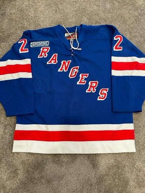 1999-00 Jason Dawe New York Rangers Game Used Worn NHL Hockey Jersey 2000 Patch