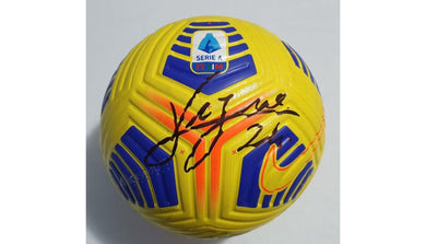 2020-21 Match Used Napoli Roma Serie A Nike Flight Soccer Ball Signed By Insigne