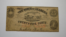 Load image into Gallery viewer, $.25 1863 Montgomery Alabama Obsolete Currency Bank Note Bill AU! Plate E