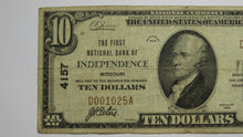 Load image into Gallery viewer, $10 1929 Independence Missouri MO National Currency Bank Note Bill Ch. #4157 VF