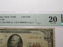 Load image into Gallery viewer, $10 1929 Falconer New York National Currency Bank Note Bill Ch. #5407 VF20 PMG