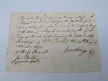 Load image into Gallery viewer, 1796 Payment Certificate to James Bogart of New York Colonial Currency Note USA