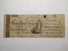 Load image into Gallery viewer, $2 1808 Derby Connecticut CT Obsolete Currency Bank Note Bill Derby Fishing Co.