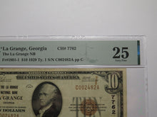 Load image into Gallery viewer, $10 1929 La Grange Georgia GA National Currency Bank Note Bill Ch #7762 VF25 PMG