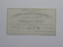 Load image into Gallery viewer, $4 1861 Confederate Bond Coupon Certificate Currency Bank Note Bill UNC