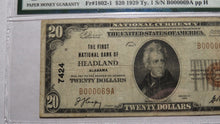 Load image into Gallery viewer, $20 1929 Headland Alabama AL National Currency Bank Note Bill Ch. #7424 VF25 PMG