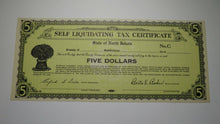 Load image into Gallery viewer, $1 1933 Bismarck North Dakota ND Obsolete Currency Bank Note Scrip! Tax Cert.