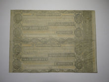 Load image into Gallery viewer, $5 18__ Windsor Vermont VT Obsolete Currency Uncut Bank Sheet Notes UNC++