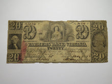 Load image into Gallery viewer, $20 1856 Richmond Virginia Obsolete Currency Bank Note Bill Farmers Bank of VA
