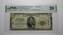 Load image into Gallery viewer, $5 1929 Larchmont New York NY National Currency Bank Note Bill Ch #6019 VF20 PMG