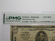 Load image into Gallery viewer, $5 1929 Dothan Alabama AL National Currency Bank Note Bill Ch. #7932 F15 PMG