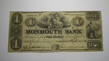 Load image into Gallery viewer, $1 1841 Freehold New Jersey NJ Obsolete Currency Bank Note Bill! Monmouth Bank