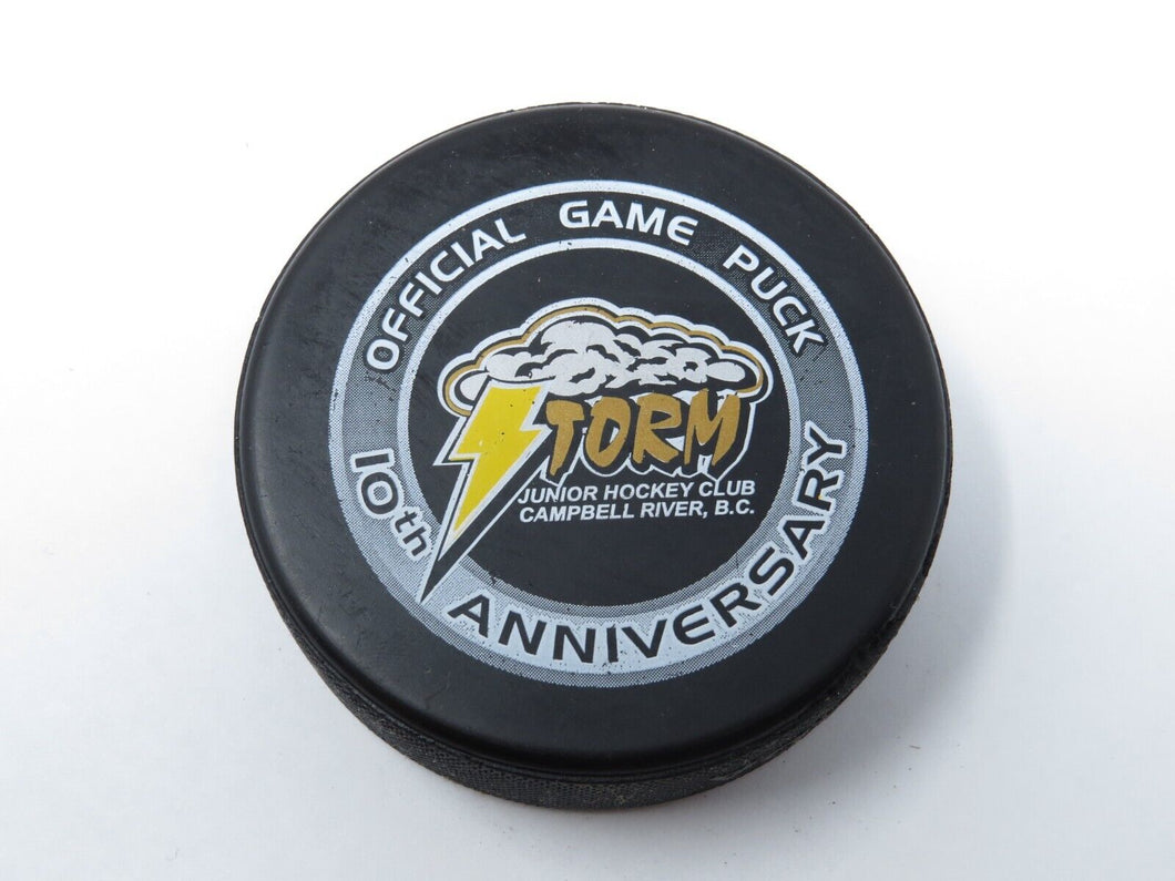 Campbell River Storm 10th Anniversary Official Game Puck Hockey Canada Junior
