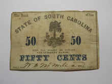 Load image into Gallery viewer, $.50 1863 Charleston South Carolina Obsolete Currency Bank Note State of SC USA