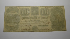 $10 1837 Manchester Michigan MI Obsolete Currency Bank Note Bill! Bank of MC!