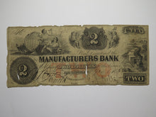Load image into Gallery viewer, $2 1856 Birmingham Connecticut CT Obsolete Currency Bank Note Bill Manufacturers