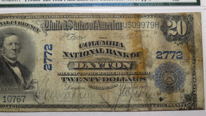 $20 1902 Dayton Washington WA National Currency Bank Note Bill Ch. #2772 PMG F12