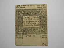 Load image into Gallery viewer, 1780 Twenty Shillings Hartford Connecticut CT Colonial Currency Note Bill 20s