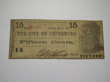 Load image into Gallery viewer, $.15 1862 Lynchburg Virginia VA Obsolete Currency Bank Note Bill City of Lynch