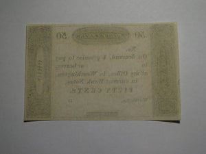 $.50 18__  Worthington Ohio Obsolete Currency Bank Note Remainder Ezra Griswold
