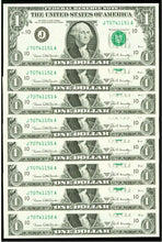 Load image into Gallery viewer, 15 $1 1969 Consecutive Serial Numbers Federal Reserve Currency Bank Note Bills