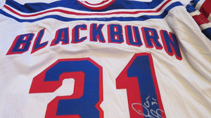 Dan Blackburn New York Rangers Authentic Signed NHL Starter Hockey Jersey! NYR