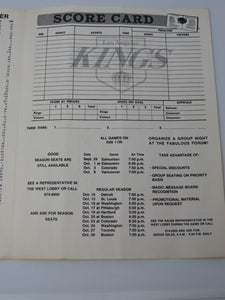 1979 Wayne Gretzky 4th NHL Game Edmonton Oilers Vs. LA Kings Game Program Debut
