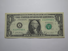 Load image into Gallery viewer, $1 2017 Fancy Hybrid Serial Number Federal Reserve Bank Note Bill #11777722