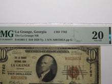 Load image into Gallery viewer, $10 1929 La Grange Georgia GA National Currency Bank Note Bill Ch #7762 VF20 PMG