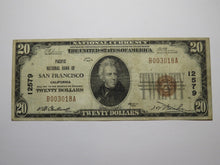 Load image into Gallery viewer, $20 1929 San Francisco California National Currency Bank Note Bill #12579 FINE