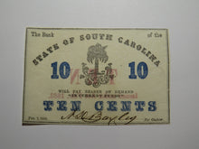 Load image into Gallery viewer, $.10 1863 Charleston South Carolina Obsolete Currency Bank Note State of SC UNC+