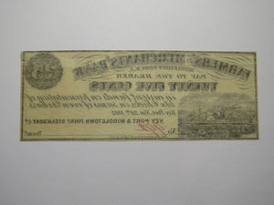 $.25 1862 Middletown Point New Jersey Obsolete Currency Bank Note Bill Keyport