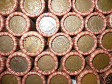 Load image into Gallery viewer, SEALED WHEAT INDIAN HEAD PENNY MIXED ROLL WITH VINTAGE INDIAN CENT END COIN USA