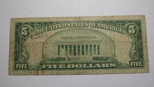 $5 1929 East Northport New York NY National Currency Bank Note Bill #12593 RARE!