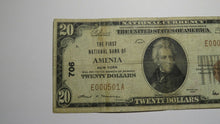 Load image into Gallery viewer, $20 1929 Amenia New York NY National Currency Bank Note Bill Charter #706 VF