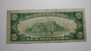 $10 1929 Meriden Connecticut CT National Currency Bank Note Bill! Ch. #720 VF!