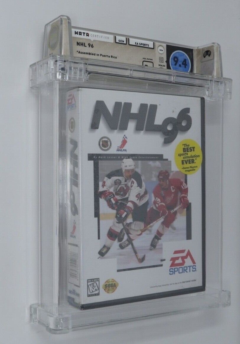 New NHL '96 Hockey Sega Genesis Factory Sealed Video Game Wata Graded 9.4 B+