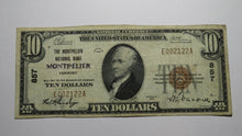 Load image into Gallery viewer, $10 1929 Montpelier Vermont VT National Currency Bank Note Bill Ch. #857 RARE!