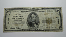 Load image into Gallery viewer, $5 1929 Mocanaqua Pennsylvania PA National Currency Bank Note Bill Ch. #12349