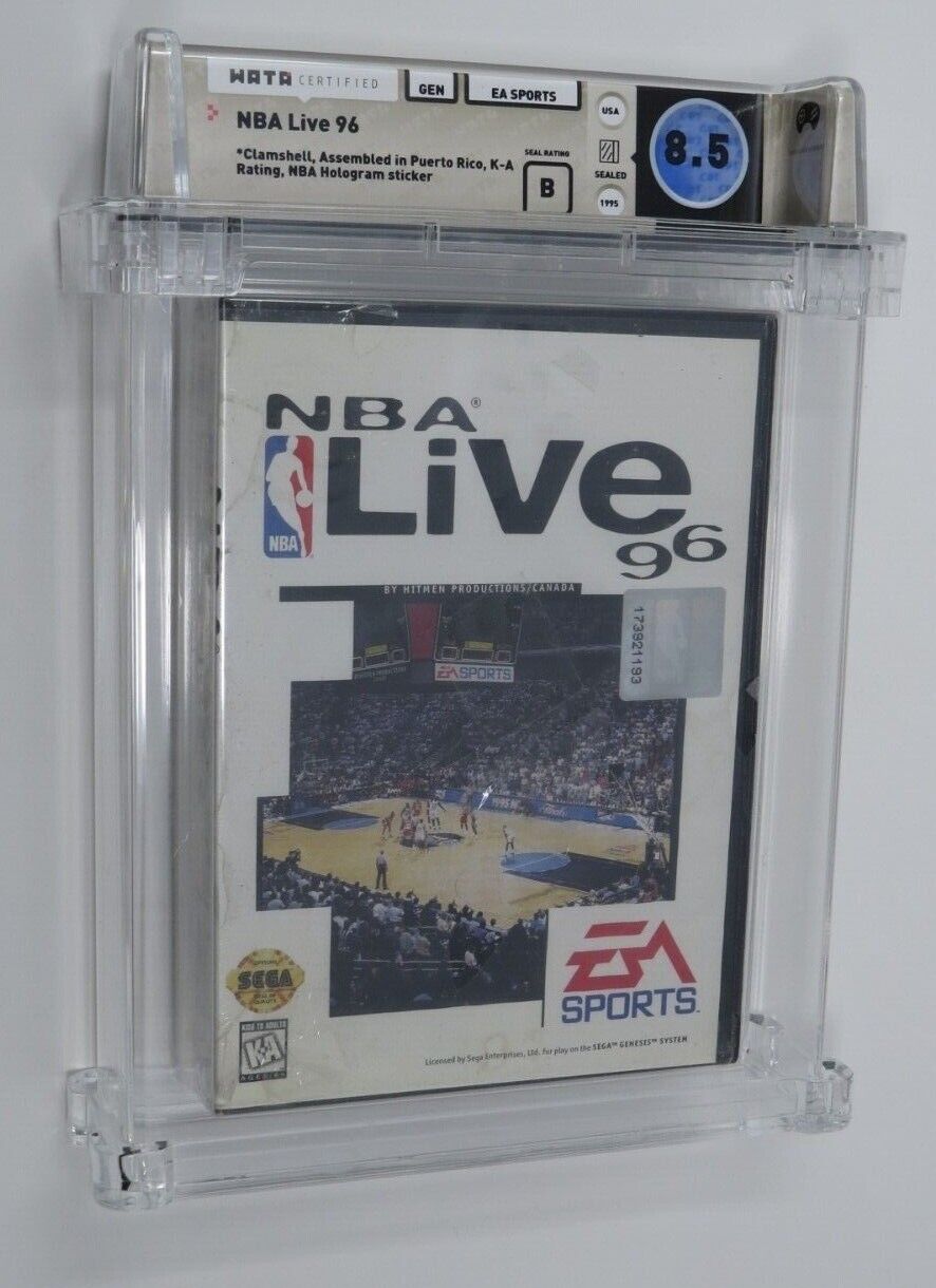 NBA Live '96 Basketball Sega Genesis Factory Sealed Video Game Wata Graded 8.5
