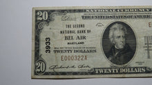 Load image into Gallery viewer, $20 1929 Bel Air Maryland MD National Currency Bank Note Bill! Ch. #3933 VF++
