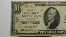 Load image into Gallery viewer, $10 1929 Middletown Connecticut CT National Currency Bank Note Bill Ch #397 FINE